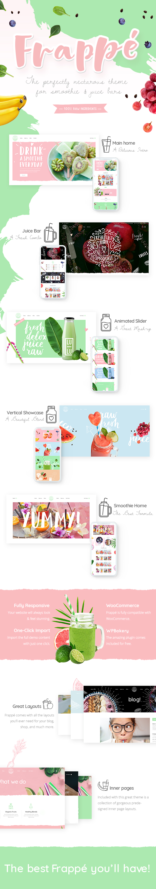 Frappé - Smoothie, Juice Bar and Organic Food Theme - 1